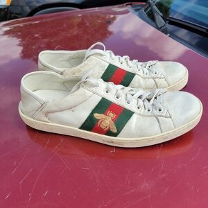 Vintage Gucci ace bee sneakers mens 9.5 leather